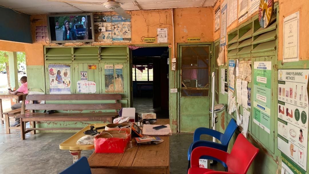 Bonakye Health Centre — showing the condition of the facility and surrounding area