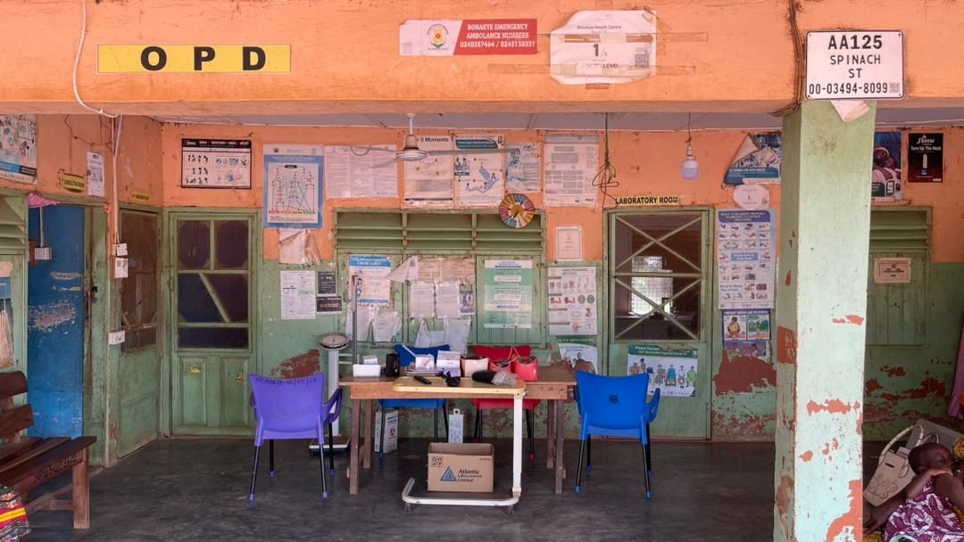 Bonakye Health Centre OPD — outpatient department where patients are seen daily